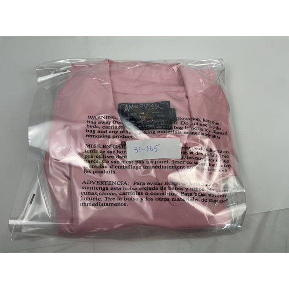 American Living Women's Medium Pink Peacoat Jacket Double Breasted Button Front - Picture 7 of 7